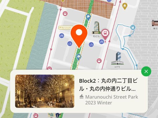 イベント情報付きのマップ
