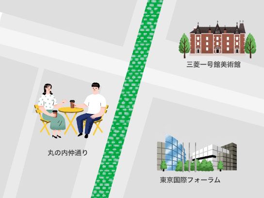 おすすめスポット付きのマップ